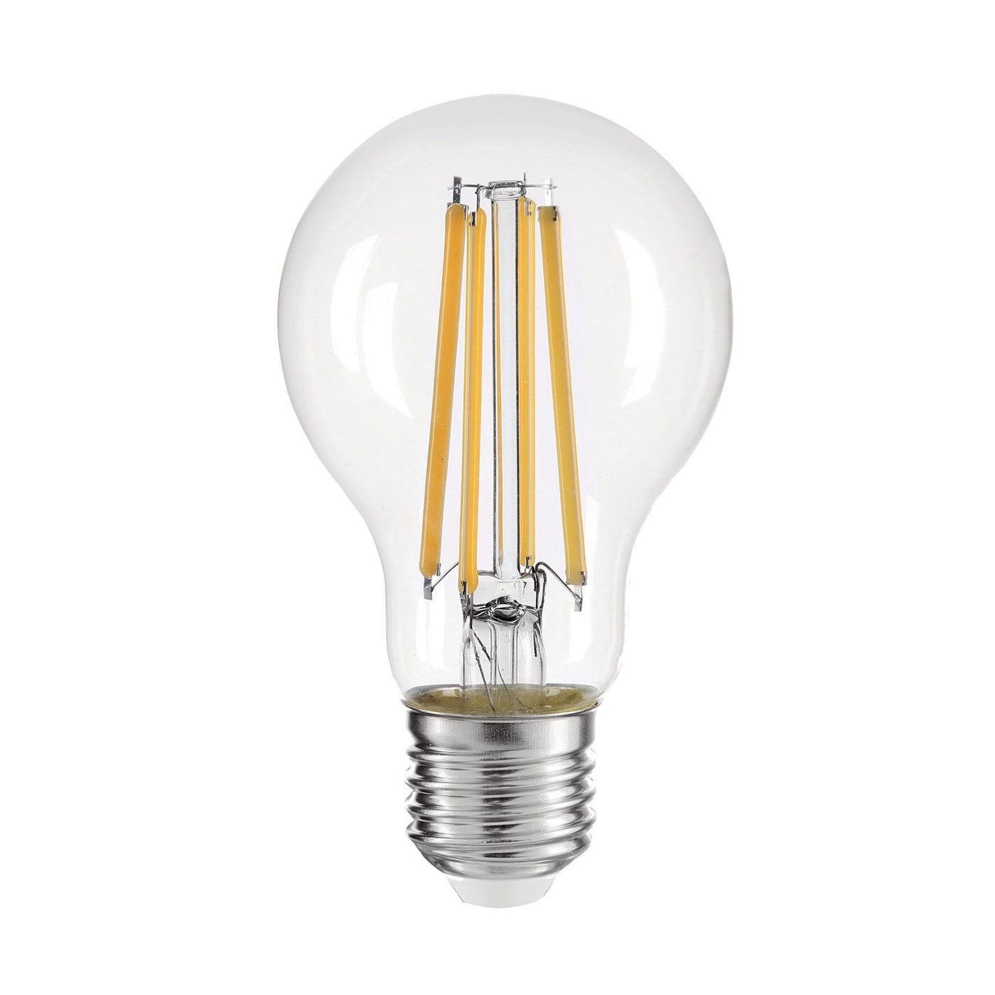 E27 LED bulb = 100W, clear teardrop shape, warm white