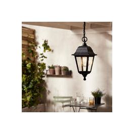 SIMA PLASTCA BLACK CHANDELIER 15.3X15.3X98 CM E27=25W IP44
