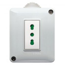 PLANA CONTAINER WITH 10/16A SOCKET IP40 GRAY
