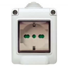 PLANA CONTAINER WITH UNIVERSAL SOCKET IP55 GRAY