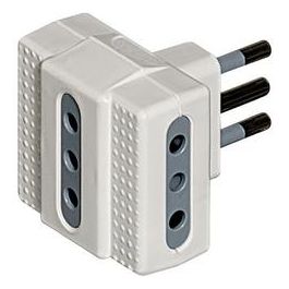ADAPTER PLUG 10A 3 SOCKETS WHITE