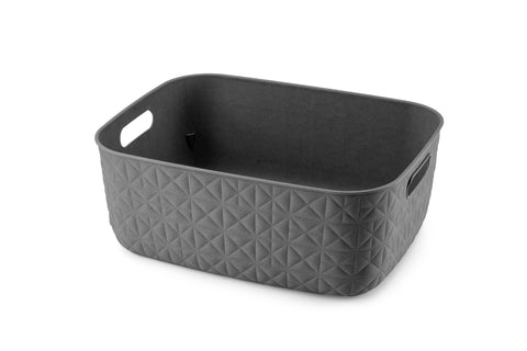 Softex Basket M waste bin – 12.5 litres – 37.9 cm (L) x 29.2 cm (W) x 14.3 cm (H) – grey
