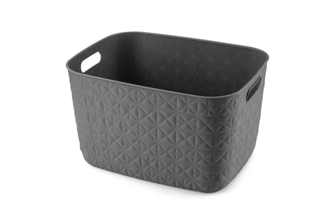 Softex Basket L waste bin – 19 litres – 37.9 cm (L) x 29.2 cm (W) x 22.1 cm (H) – grey