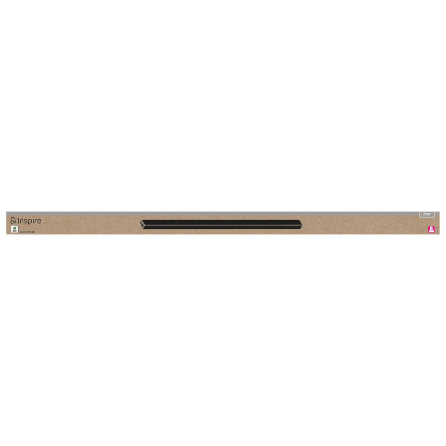 Black aluminium rail, 70 cm