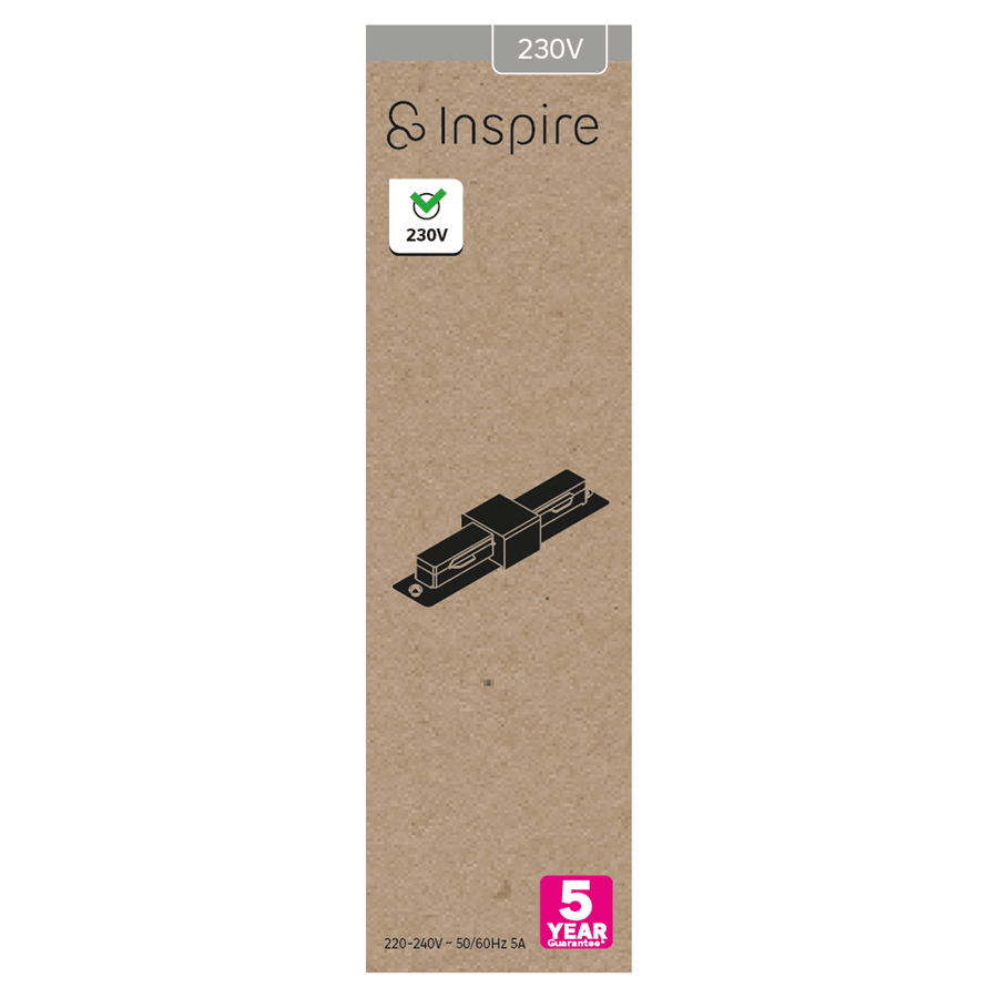 Straight connector for black ABS rail