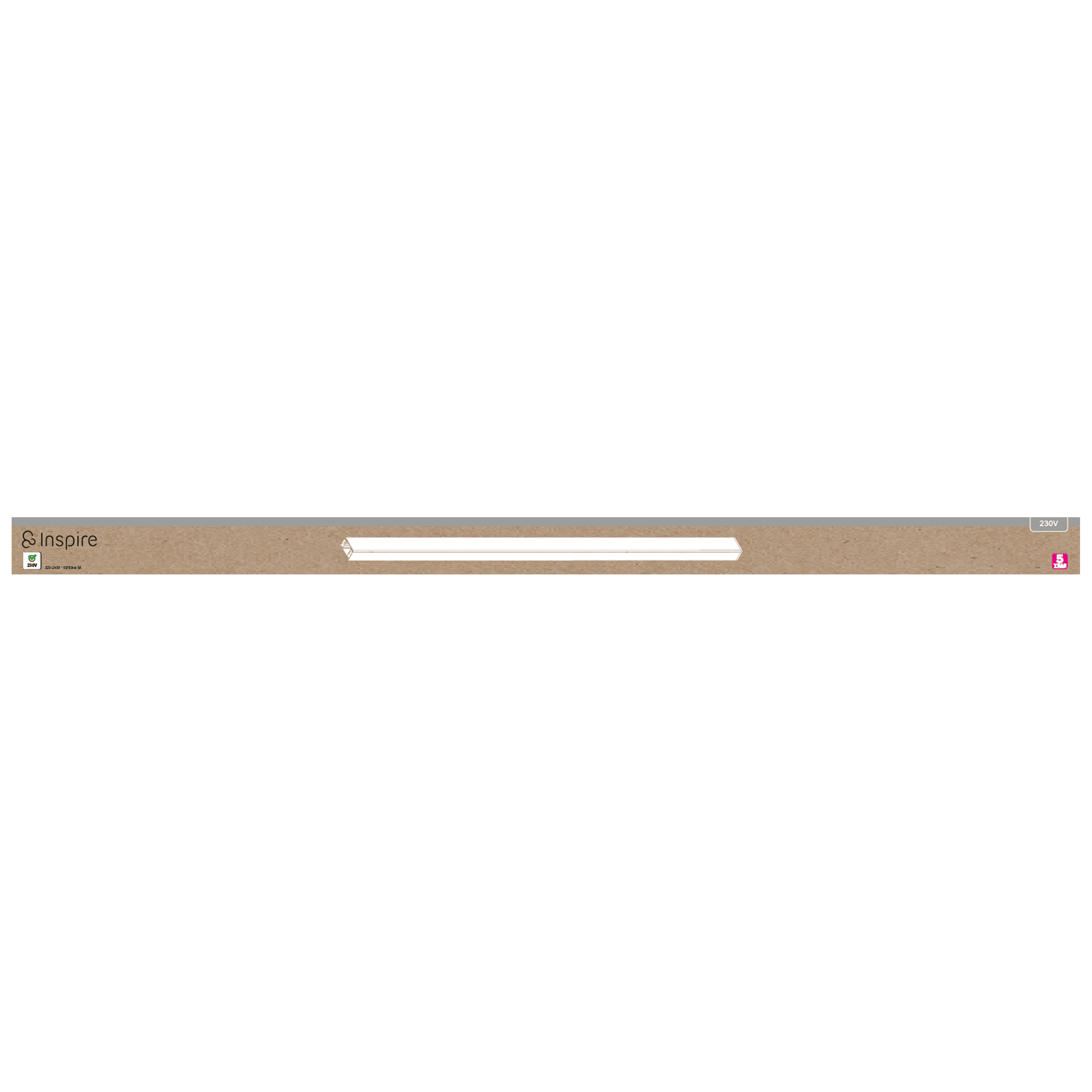 White aluminium rail, 70 cm