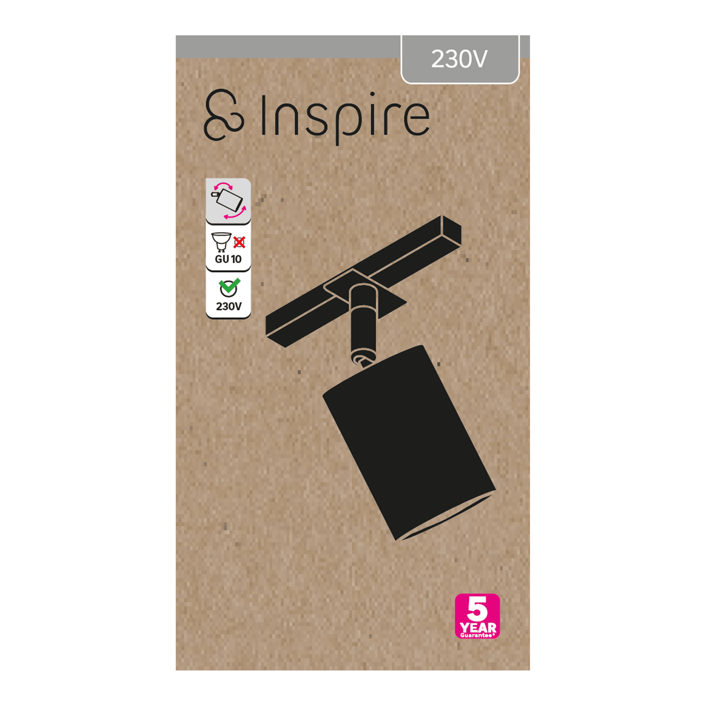 black abs spotlight gu10=max10w