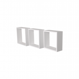 TRIS CUBOTTI 24X24 + 27X27 + 30x30 CM WHITE