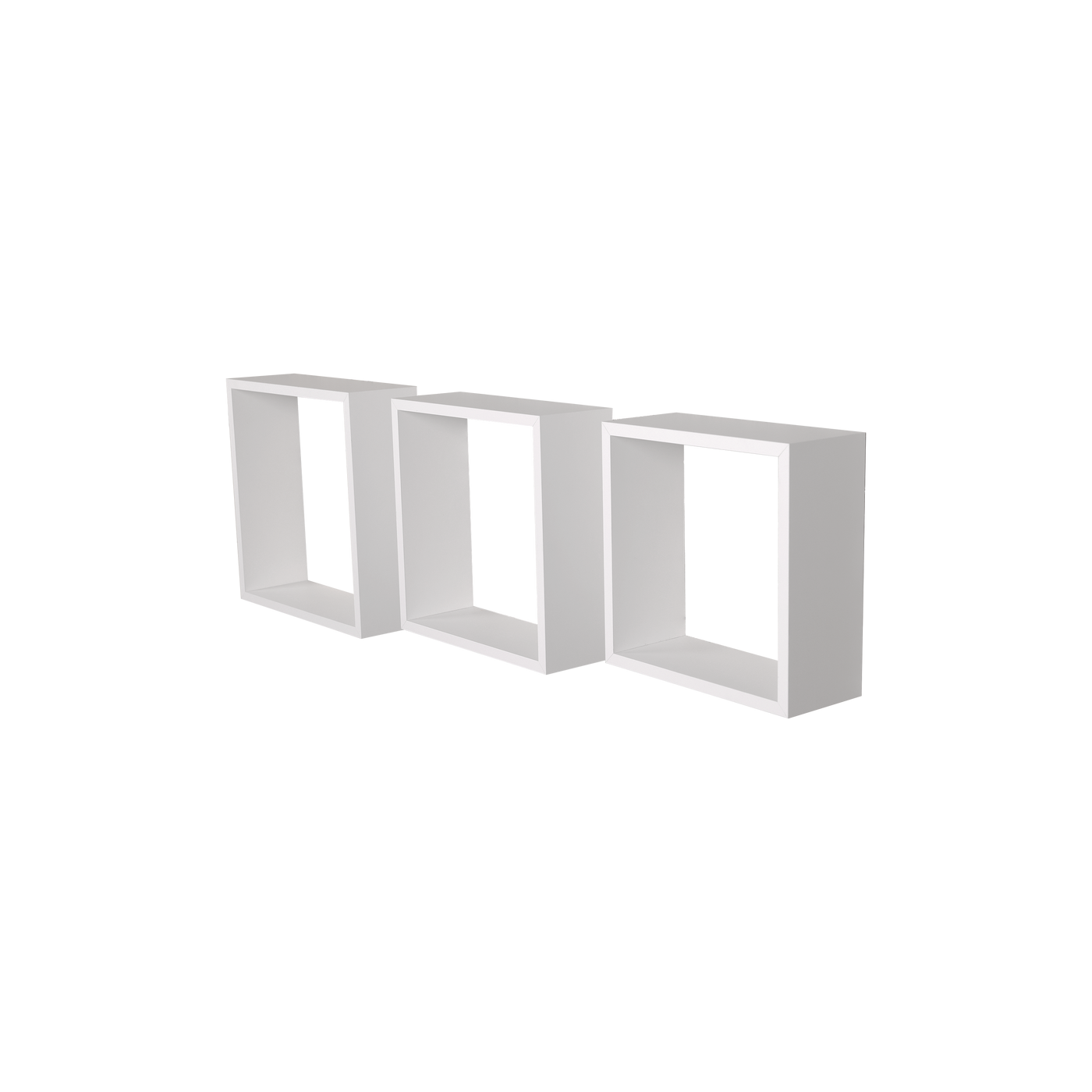 TRIS CUBOTTI 24X24 + 27X27 + 30x30 CM WHITE
