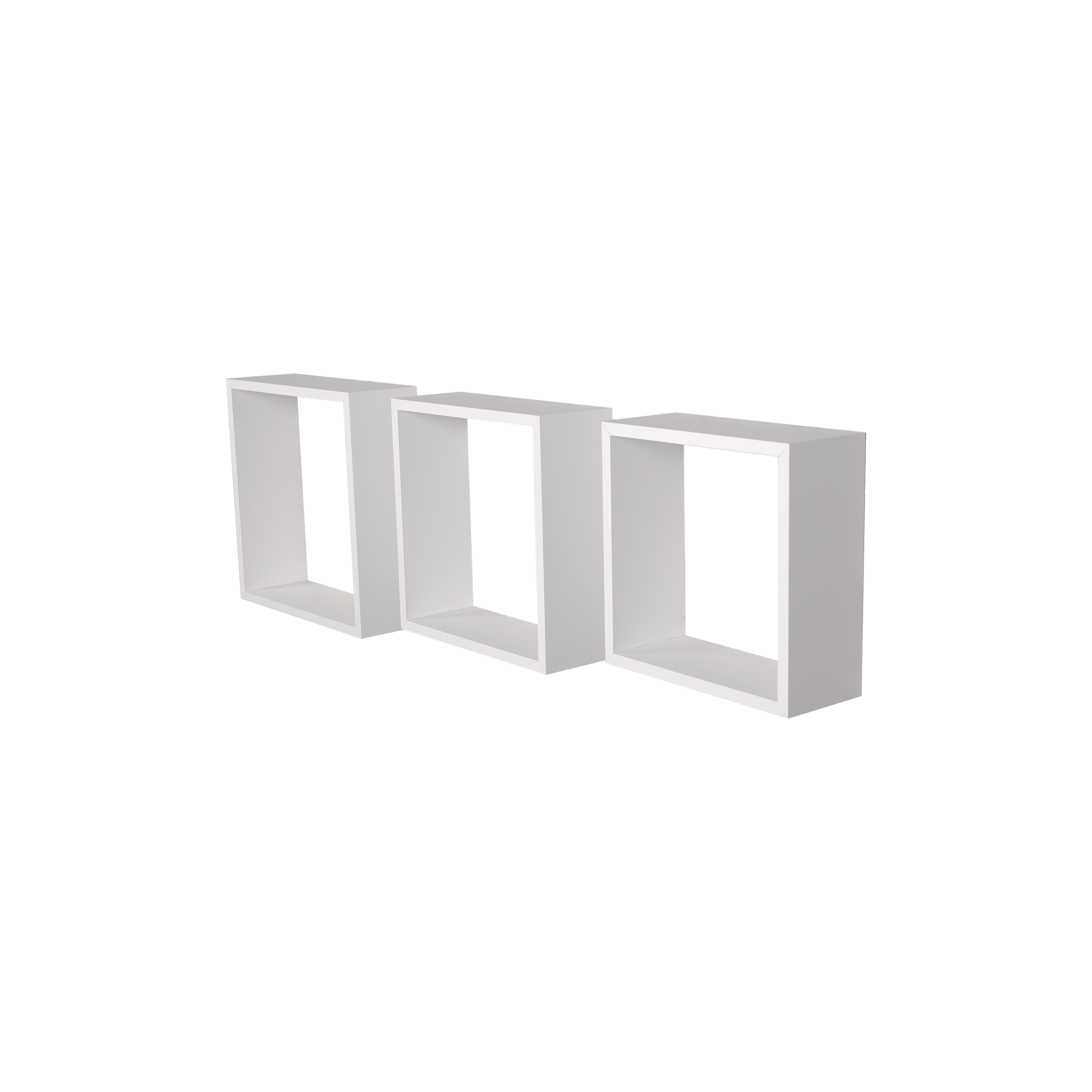 TRIS CUBOTTI 24X24 + 27X27 + 30x30 CM WHITE