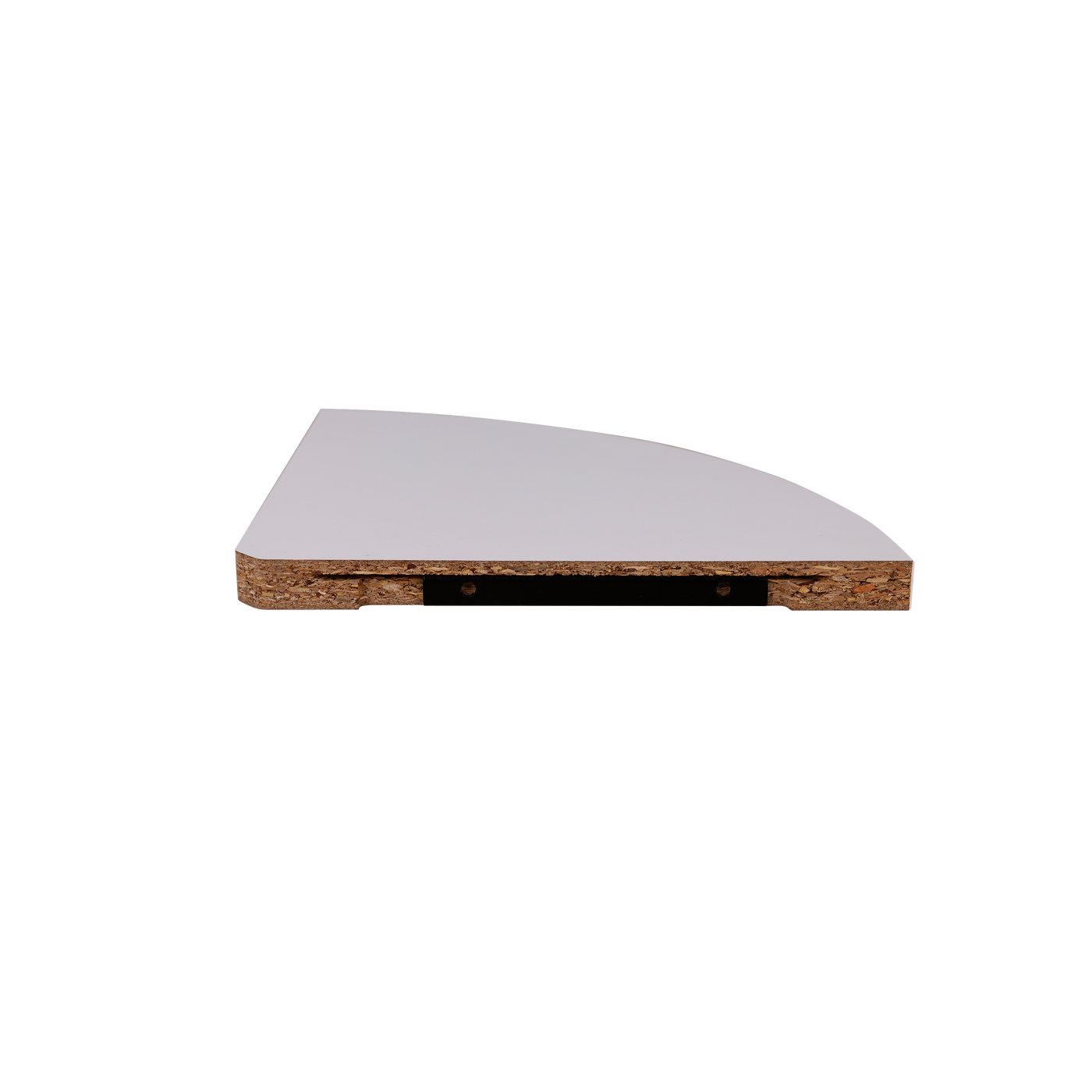 angular shelf w25xd25sp1.8cm white wood
