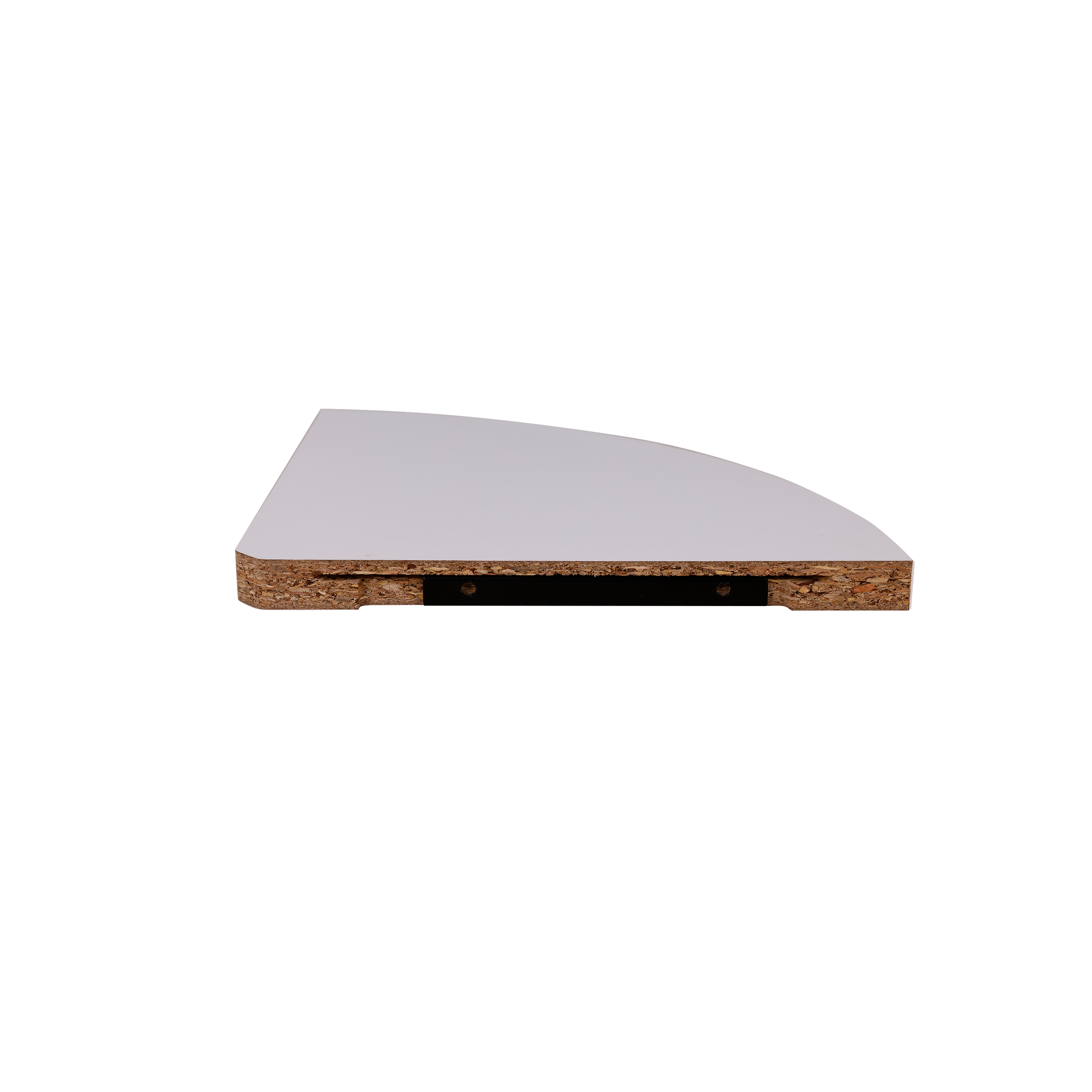angular shelf w25xd25sp1.8cm white wood