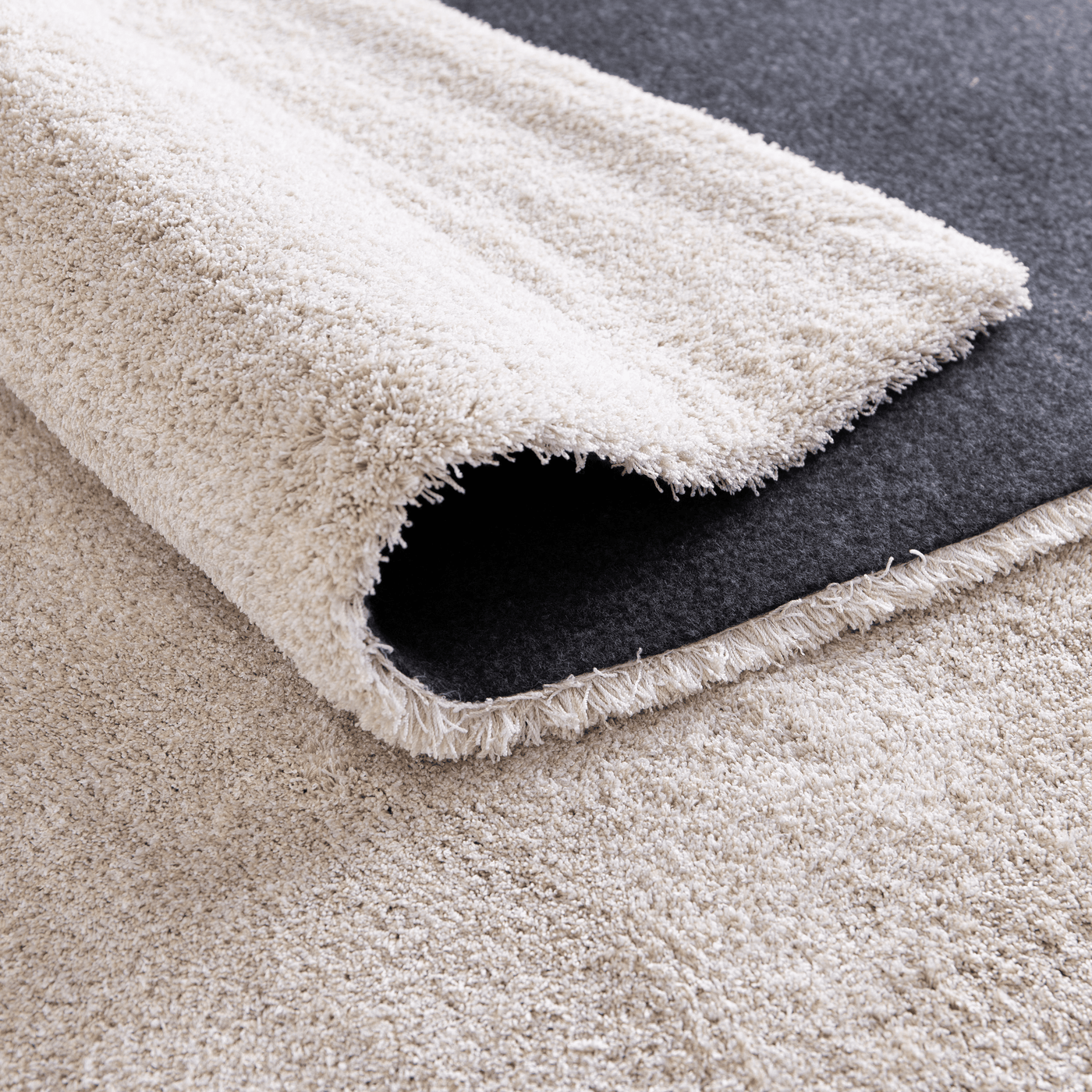ENZOL BEIGE 160X230CM LONG PILE RUG