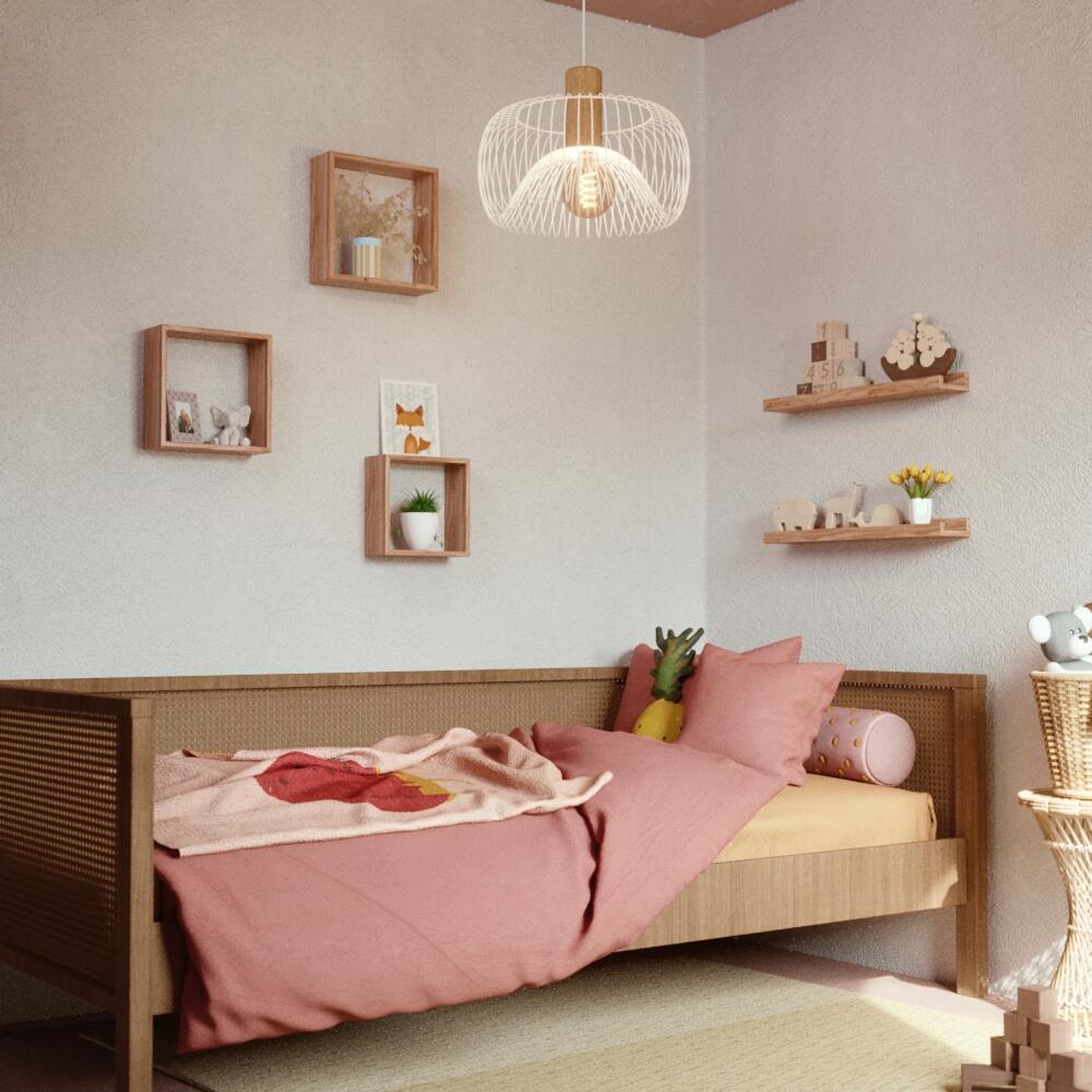 MENSOLA A U L60xP10x3CM ROVERE NATURALE
