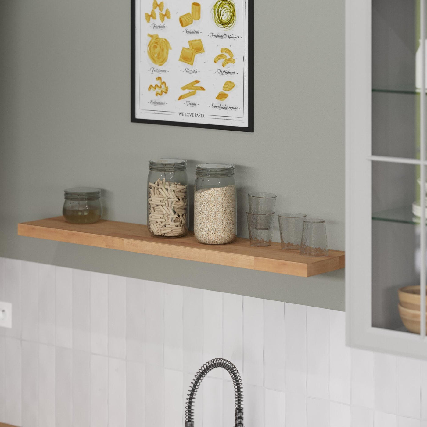 Shelf 23.5x115x3.8 natural oak
