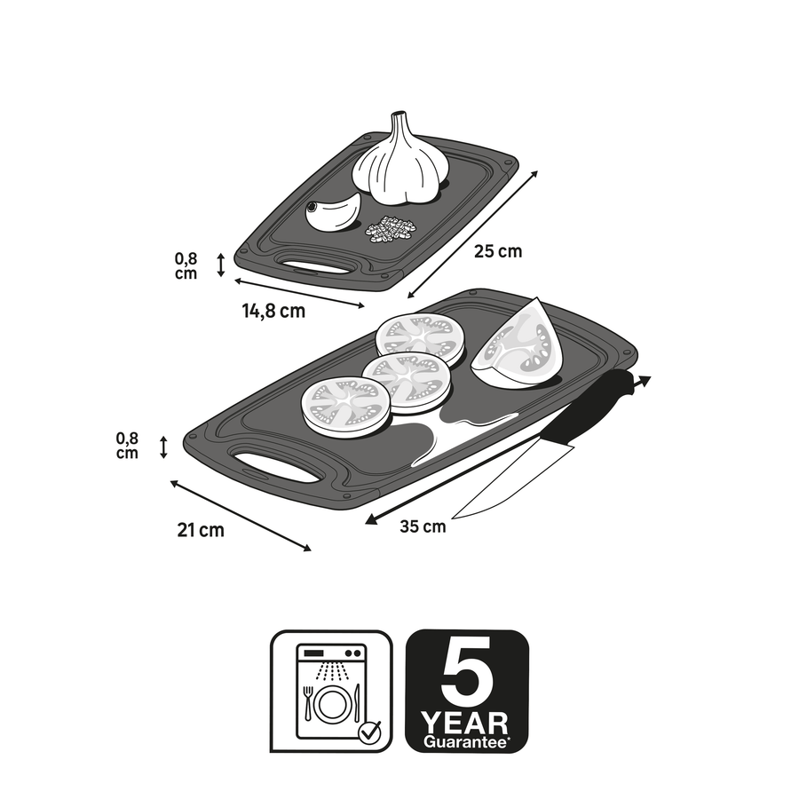 Set of 2 chopping boards (S and M) -