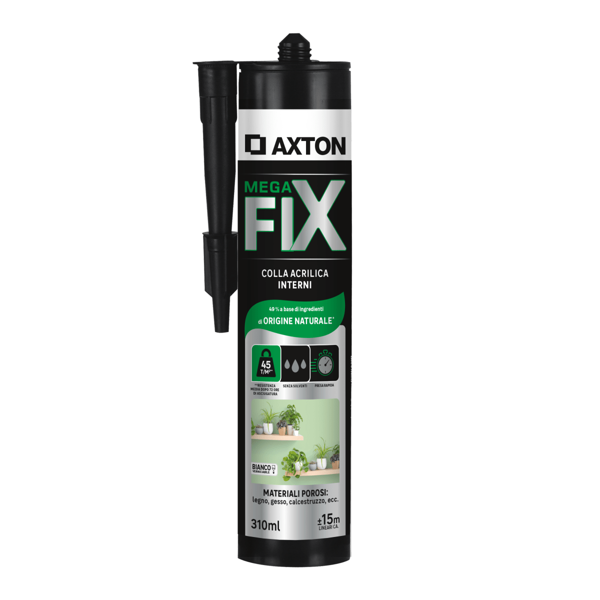 MOUNTING GLUE BASE BIO MEGA FIX AXTON 310ML CARTRIDGE