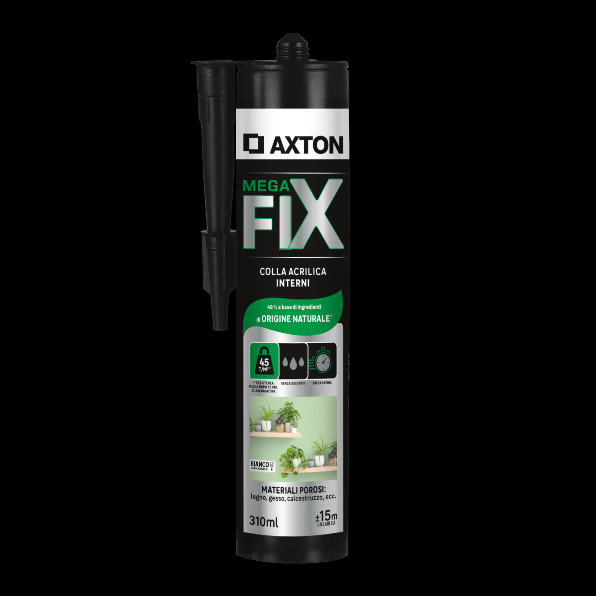 MOUNTING GLUE BASE BIO MEGA FIX AXTON 310ML CARTRIDGE
