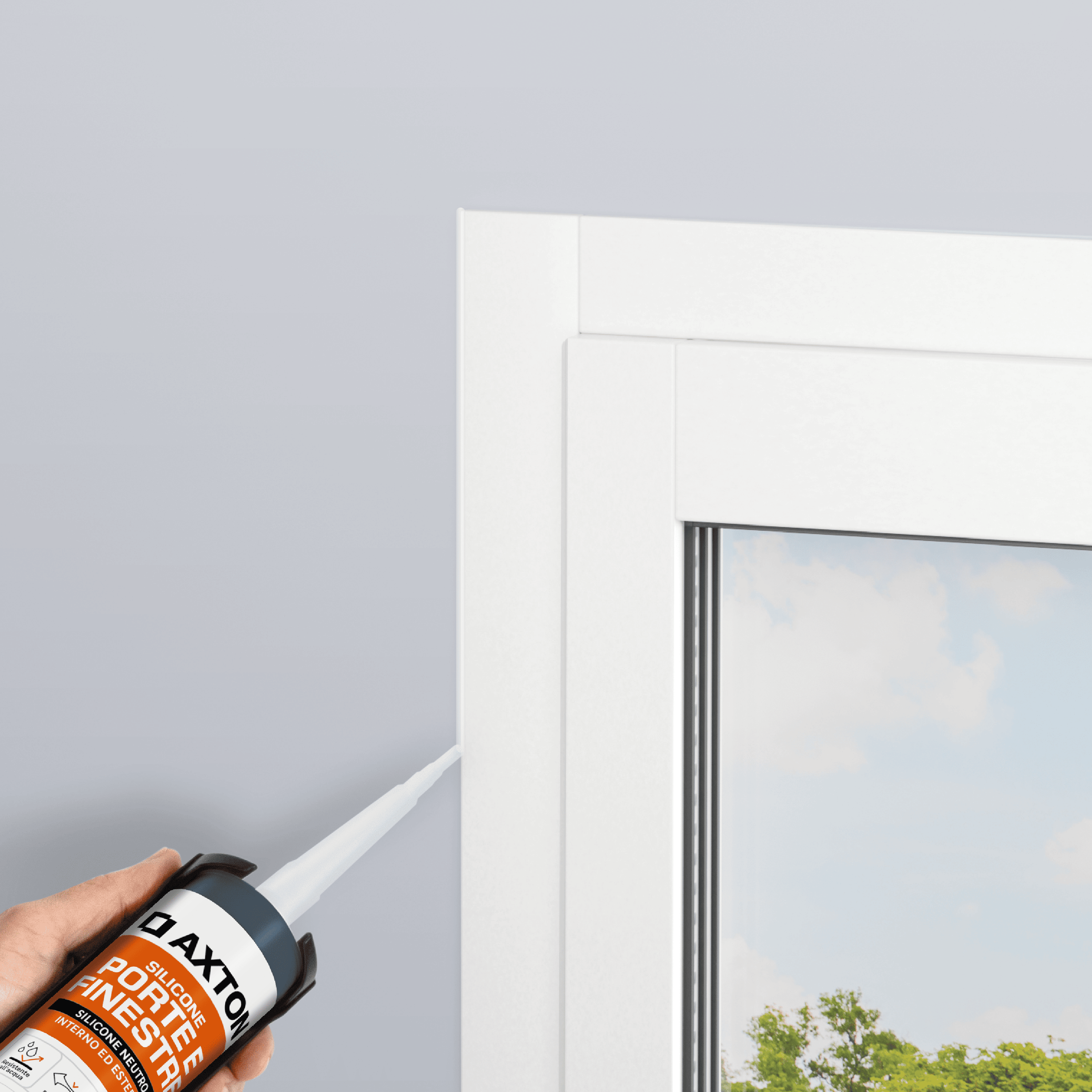 AXTON TRANSPARENT NEUTRAL DOOR AND WINDOW SILICONE 280 ML