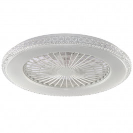 CEILING LIGHT WITH DIAMOND FAN ACRYLIC WHITE D60 CM LED 7650LM CCT DIMM RGB