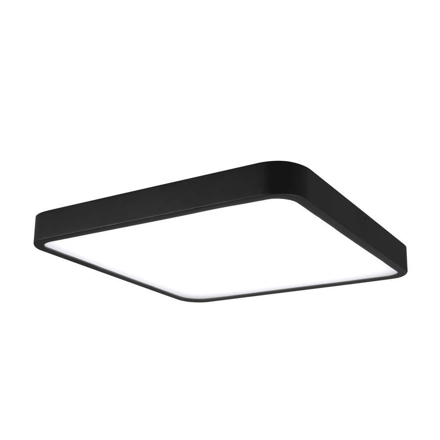 Ponoca aluminium ceiling lamp black 30x5x30cm led 1800lm natural light ip65