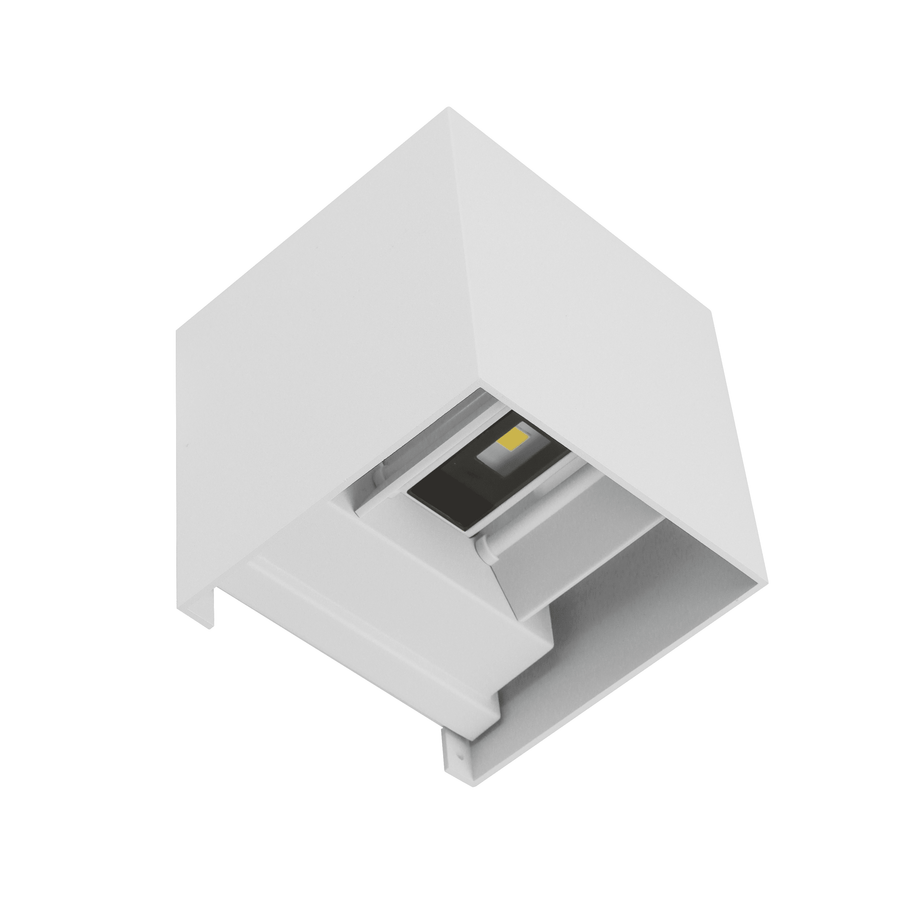 Roxbury wall light, white aluminium, 10x10x10 cm, LED 810 lm, natural light, up &amp; down, IP54