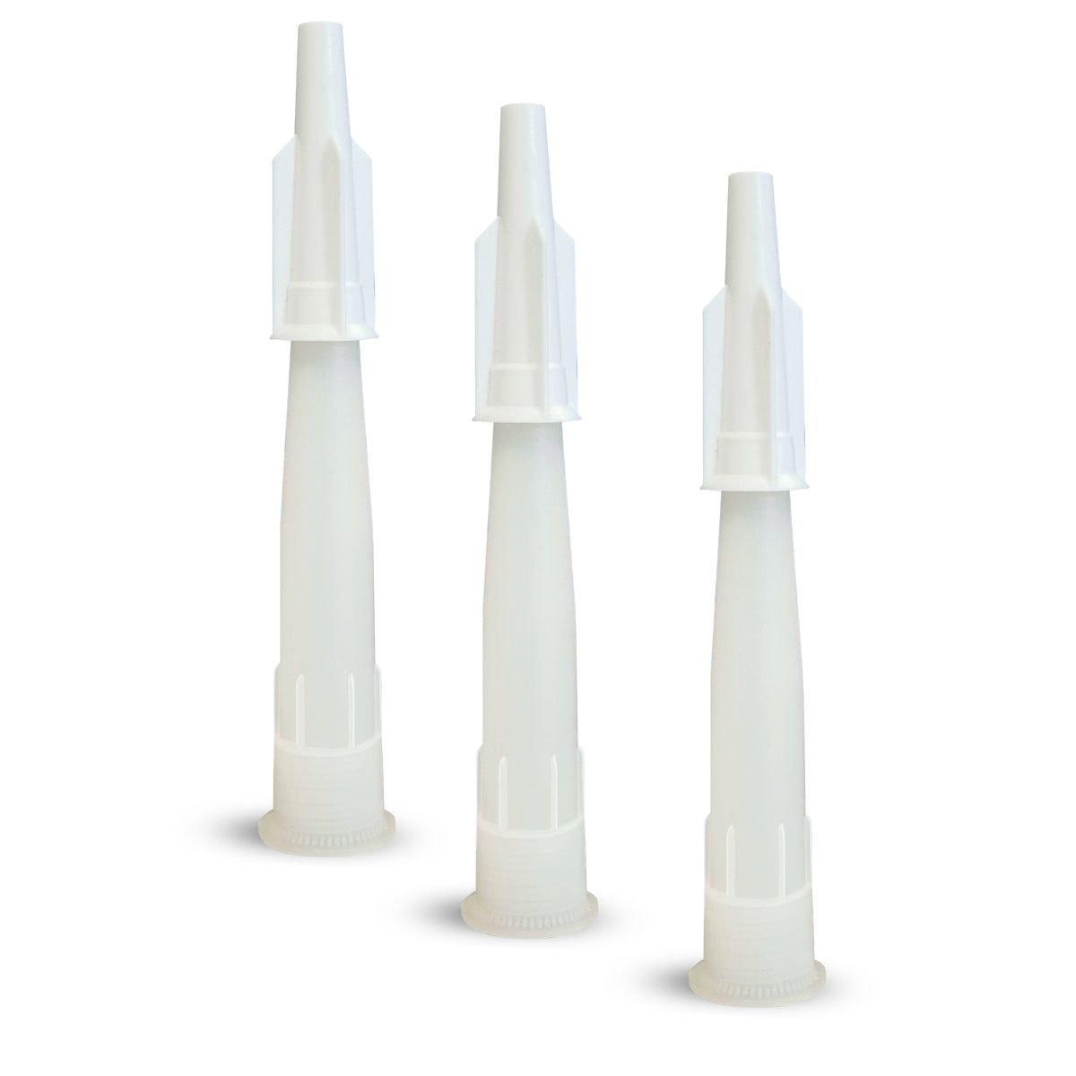 Set of 3 nozzles with caps for silicone cartridges and Dexter assembly adhesive
