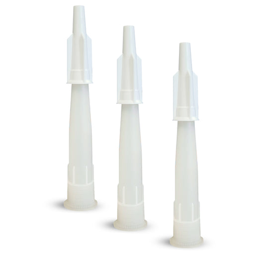 Set of 3 nozzles with caps for silicone cartridges and Dexter assembly adhesive