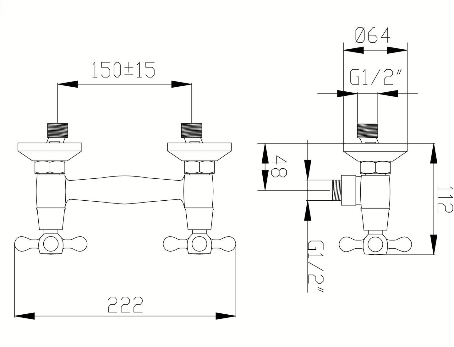 Bricocenter RUBINETTO  ESTERNO  DOCCIA VITTORIA
