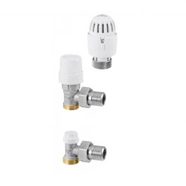 THERMOSTATIC KIT VALVE+COUNTER COPPER ANGLE 3/8+THERMOSTATIC HEAD