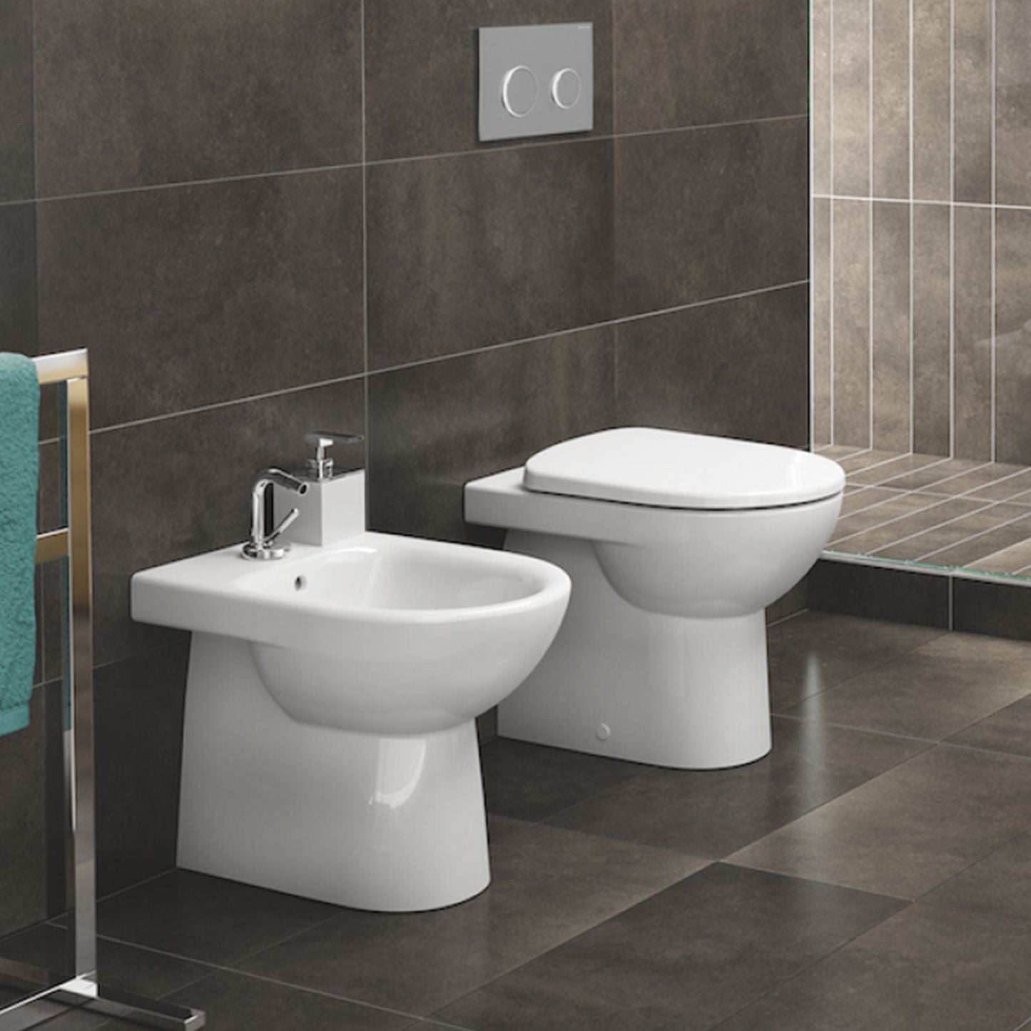 Bricocenter WC FLUSH TO WALL SELNOVA BTW 53X35 WHITE