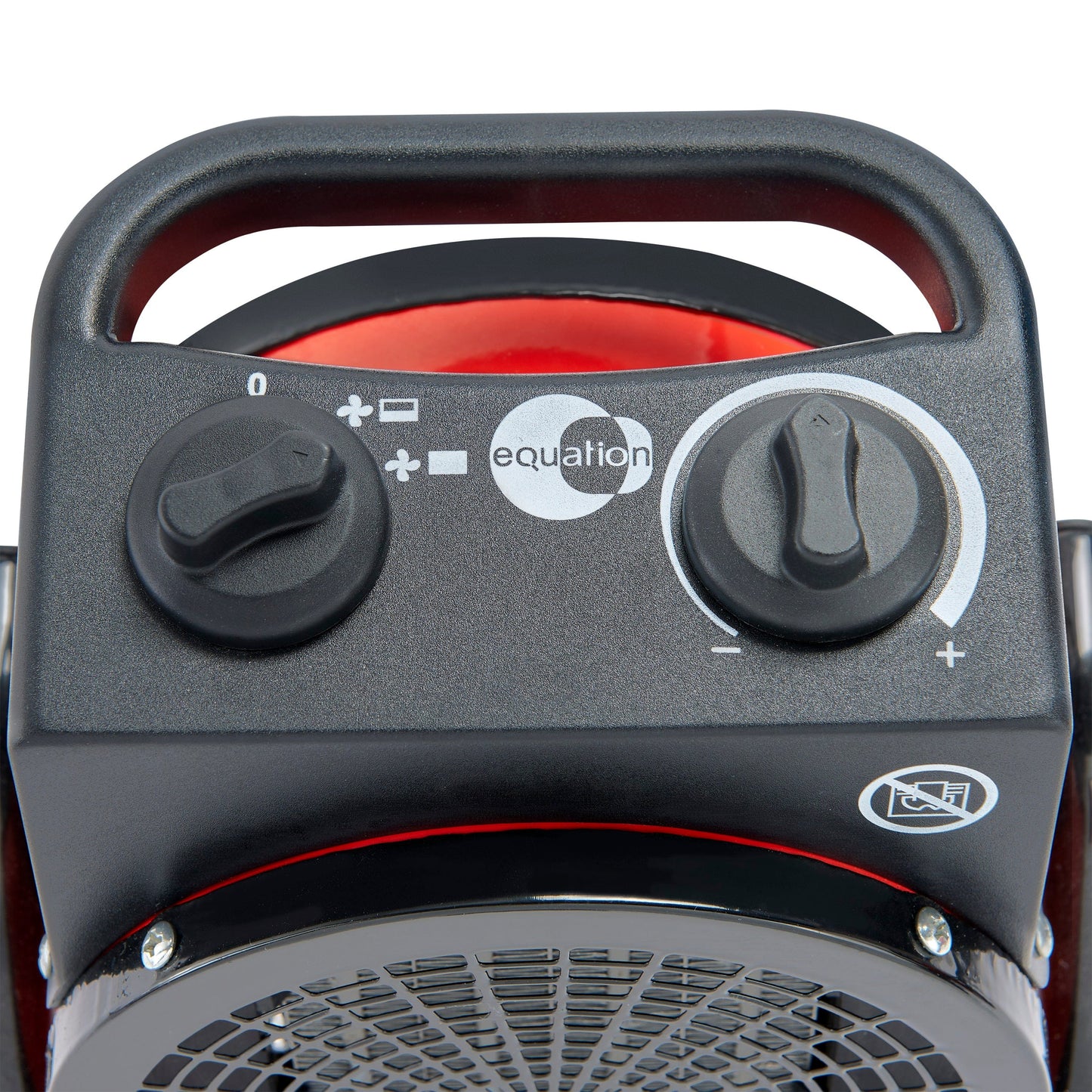 Bricocenter PIG CERAMIC FAN HEATER COLOR RED/BLACK 2 WATTAGE 1/2 KW THERMOSTAT, SWIVEL