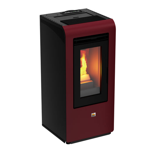 Bricocenter STUFA PELLET CHARLOTTE MOD. 10 CANALIZZATA  BORDEAUX KRONE