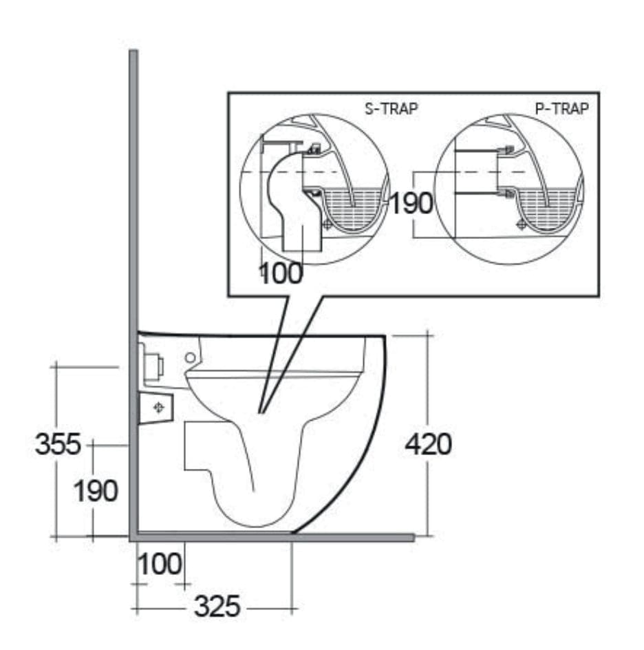 Bricocenter WC FILOMURO RIMLESS ILLUSION