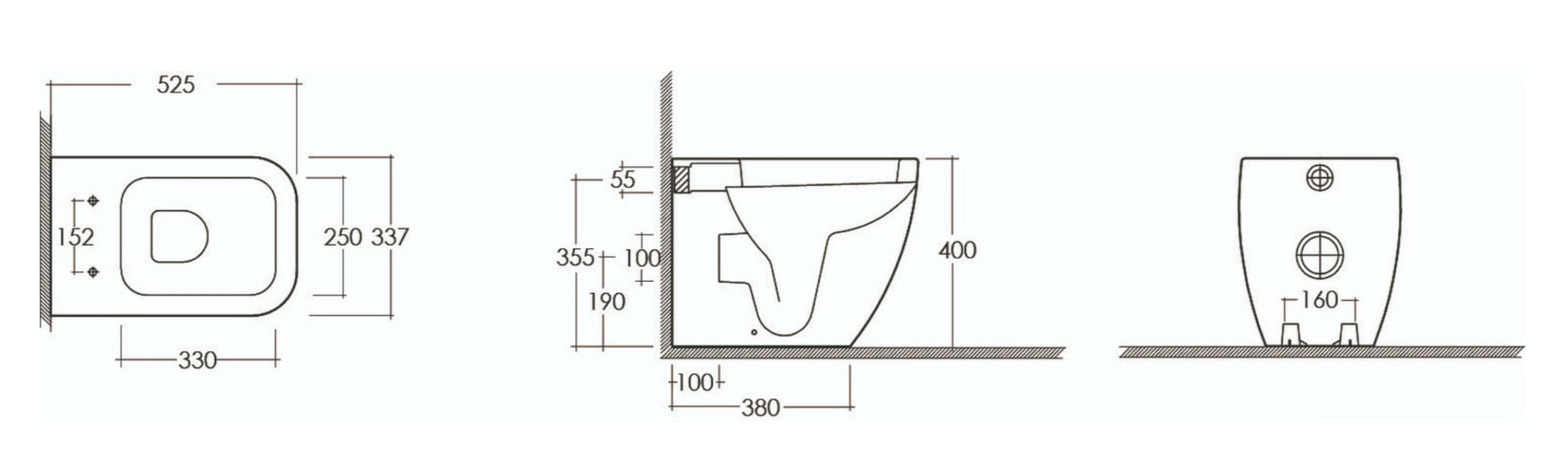 Bricocenter RIMLESS METROPOLITAN FLUSH TOILET