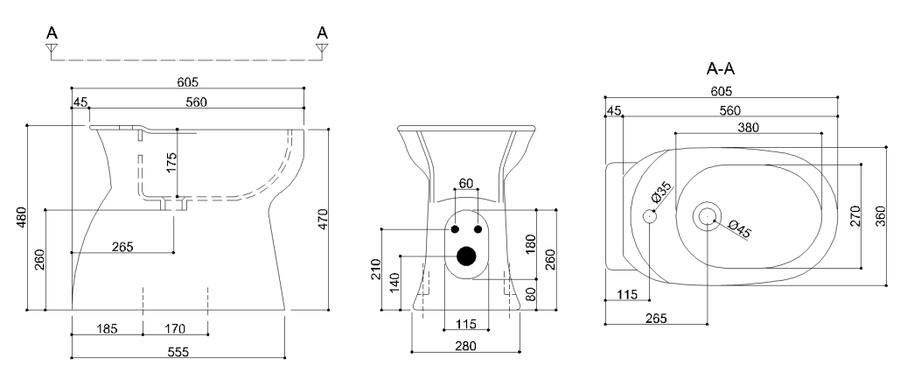 Bricocenter DISABLED BIDET NEW CASUAL
