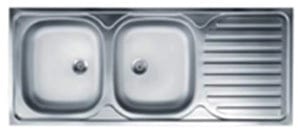 Bricocenter LAVELLO APPOGGIO 120X50 2/V SX GOCCIOLATOIO DX + PILETTA 2" E GANCI DI FISSAGGIO