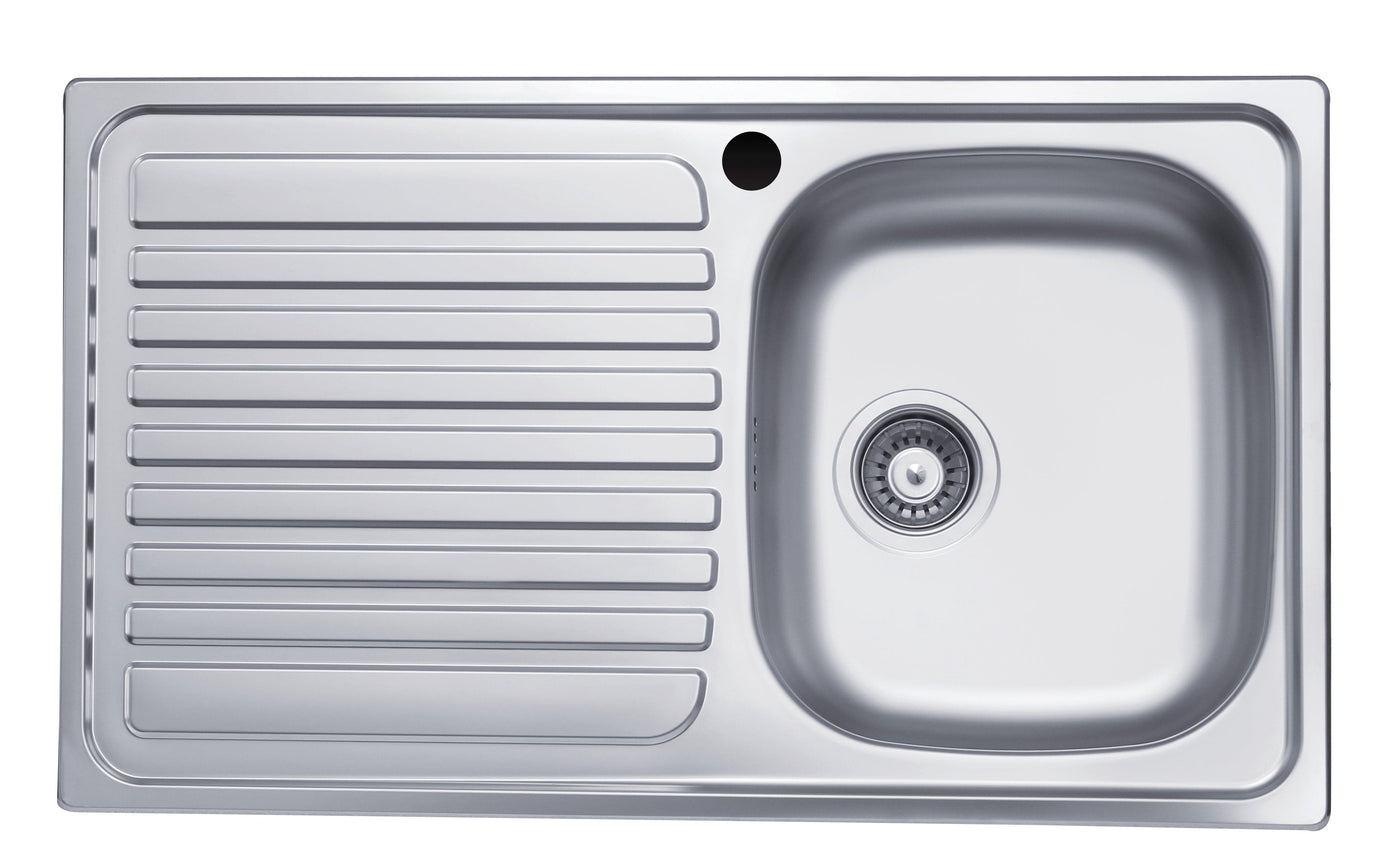 Bricocenter LAVELLO INCASSO L86x50P 1/V DX GOCCIOLATOIO SX + PILETTTA 3,5" E GANCI DI FISSAGGIO