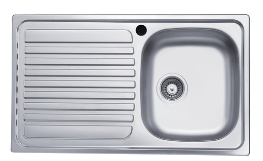 Bricocenter LAVELLO INCASSO L86x50P 1/V DX GOCCIOLATOIO SX + PILETTTA 3,5" E GANCI DI FISSAGGIO