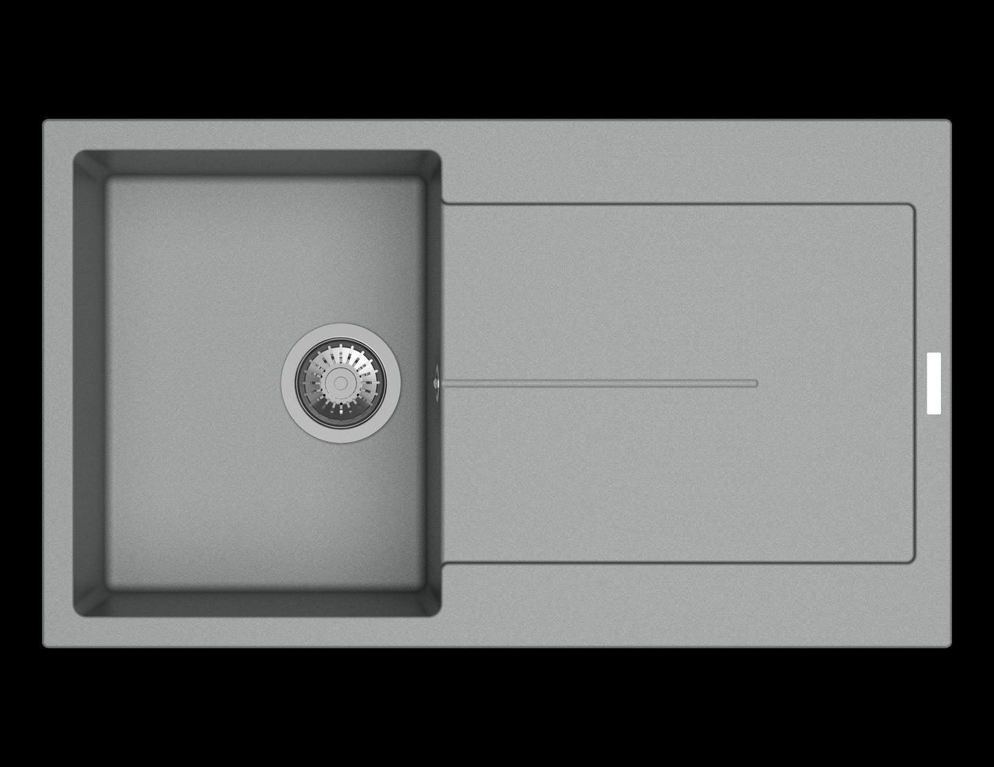 Bricocenter LAVELLO INCASSO 1 VASCA L86X50P GRIGIO CROMO