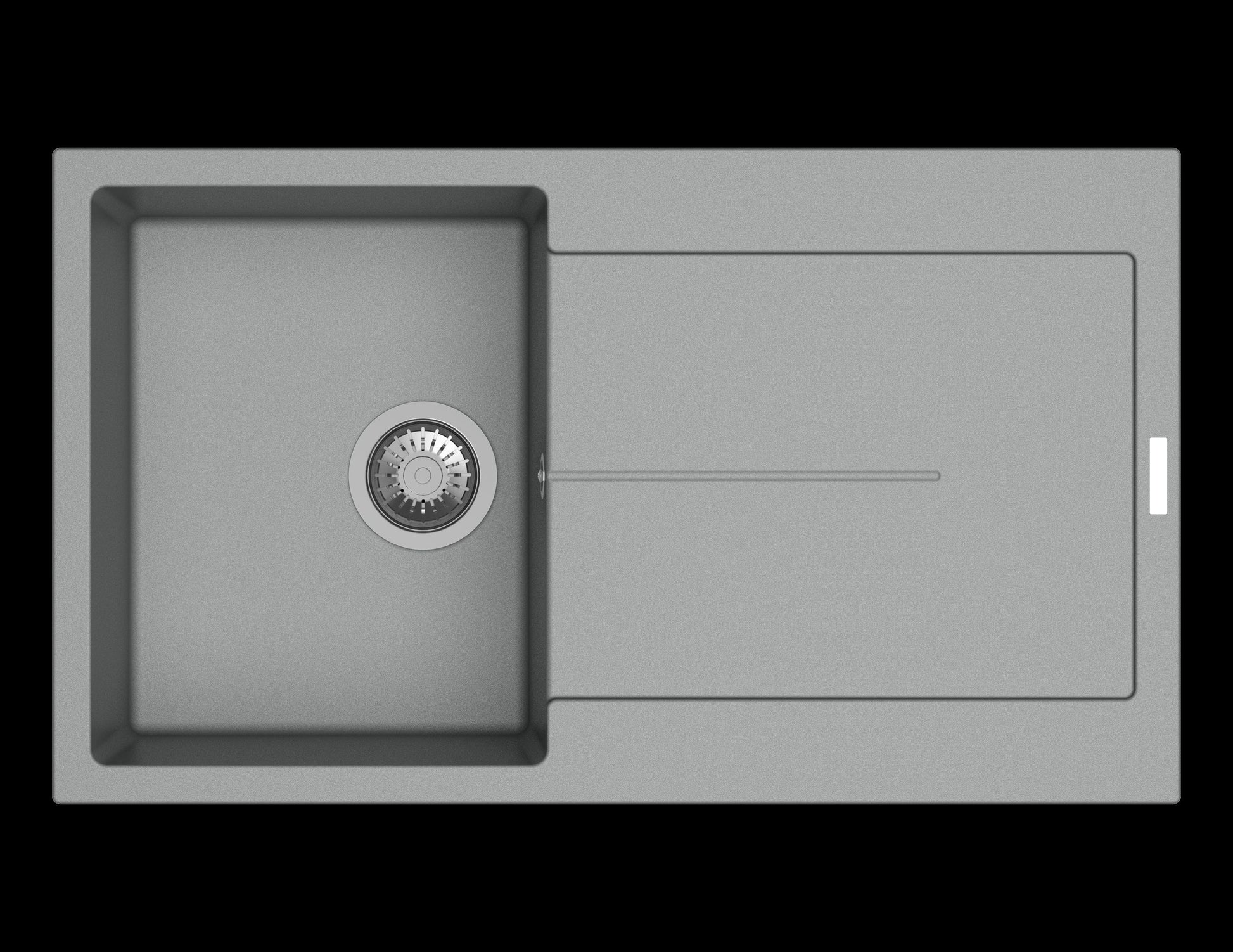 Bricocenter LAVELLO INCASSO 1 VASCA L86X50P GRIGIO CROMO