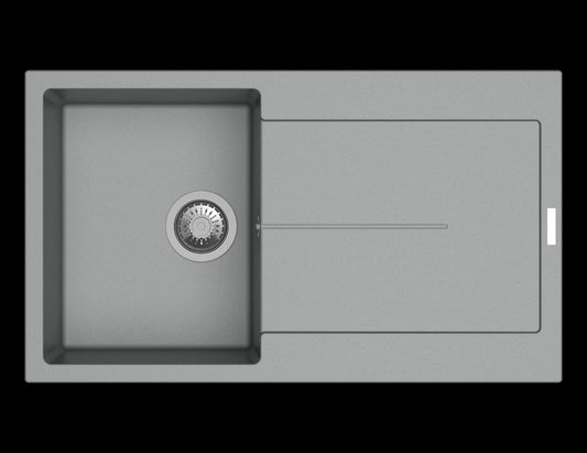 Bricocenter LAVELLO INCASSO 1 VASCA L86X50P GRIGIO CROMO