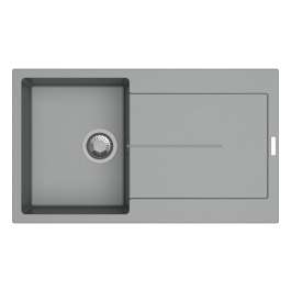 BUILT-IN SINK 1 BOWL L86X50P GRAY CHROME