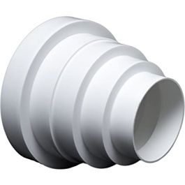 CONCENTRIC REDUCTION M/F DIAMETER 121/150 MM WHITE