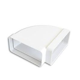 HORIZONTAL PERTUBE CURVE RECTANGULAR 120 X 60 MM WHITE