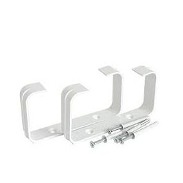 2 PIPE CLAMPS X RECTANGULAR PIPE 120 X 60 MM WHITE