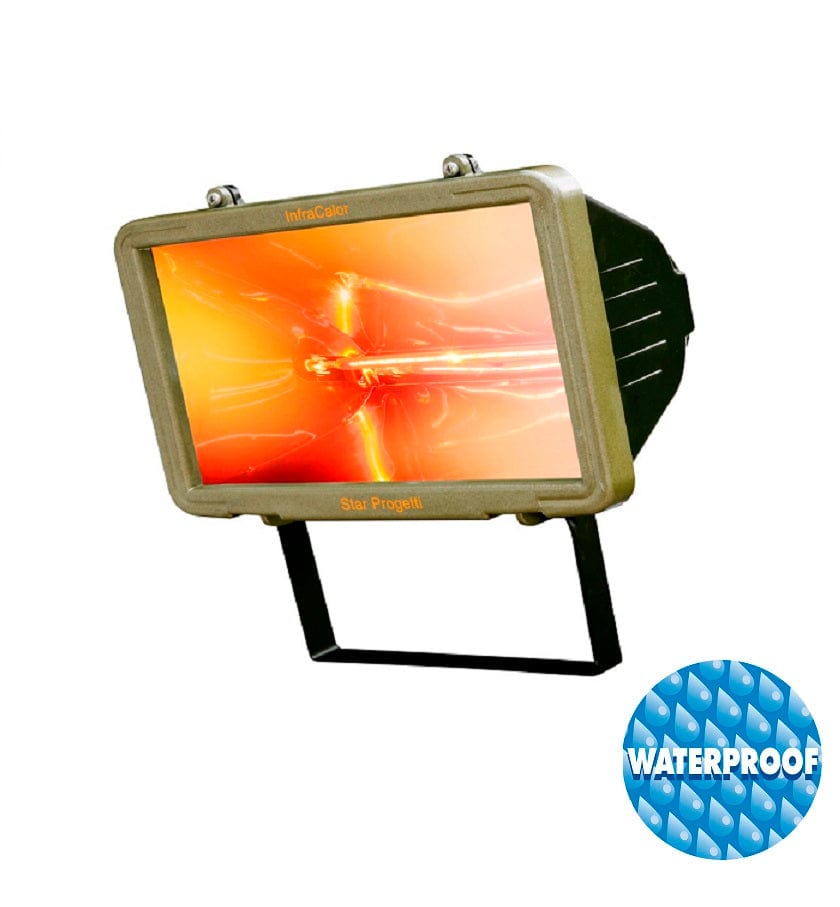 Bricocenter RISCALDATORE A PARETE INFRA WATERPROOF 1300W IP54