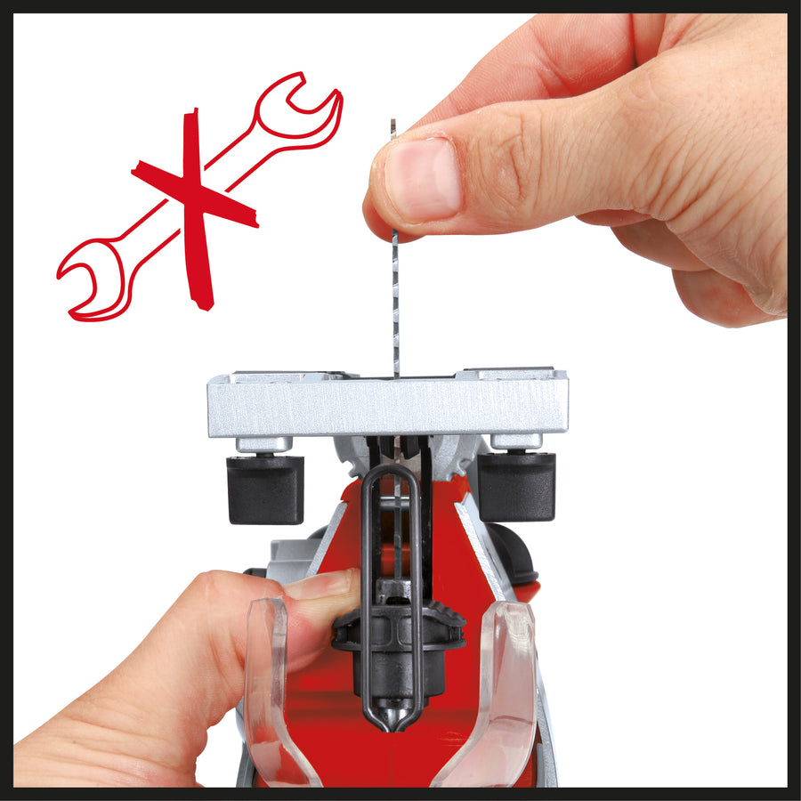 EINHELL 18V JIGSAW WITH 4 BLADES, WITHOUT BATTERY AND CHARGER