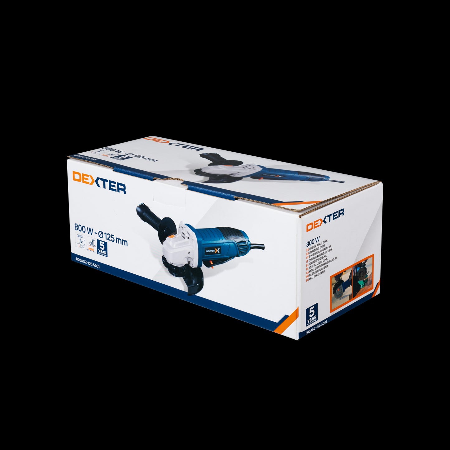 DEXTER ANGLE GRINDER 125MM 800W