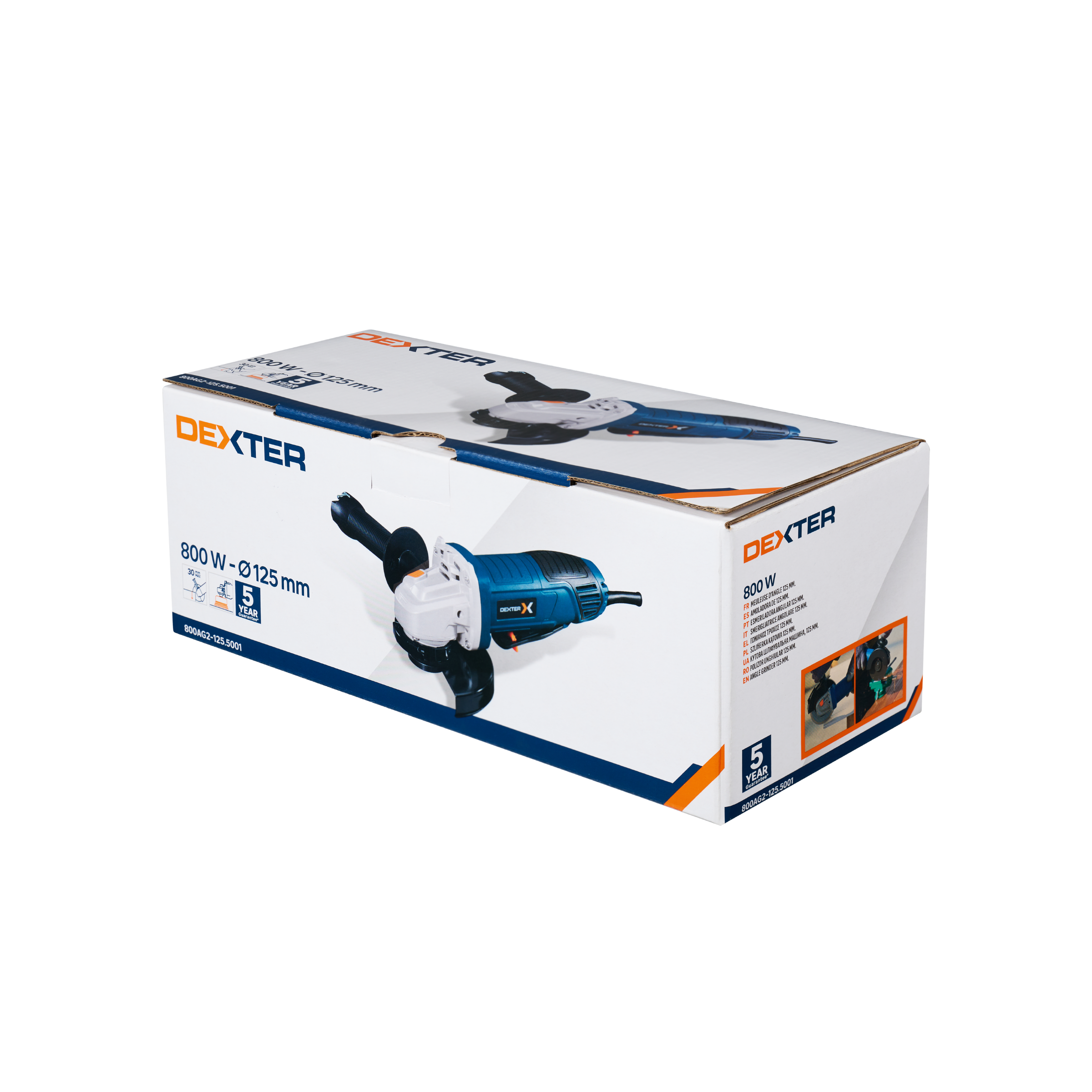 DEXTER ANGLE GRINDER 125MM 800W